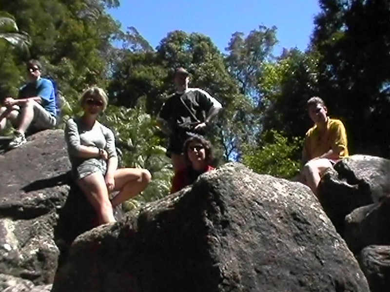 Guys at Protester's Falls, next is Nightcap National Park