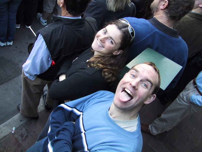 Rob & Flipper, next is Torch Relay Crowd