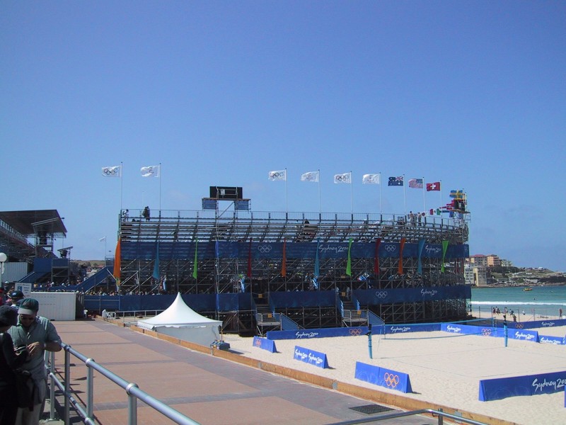 Olympic Beach Volleyball Stadium, next is Hurdle Carts