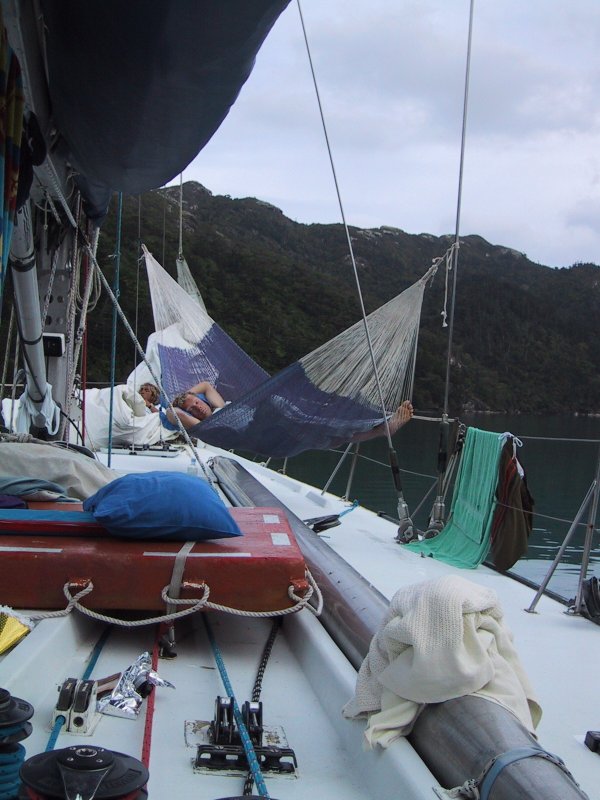 Boat Snoozing, next is Whitsunday Island