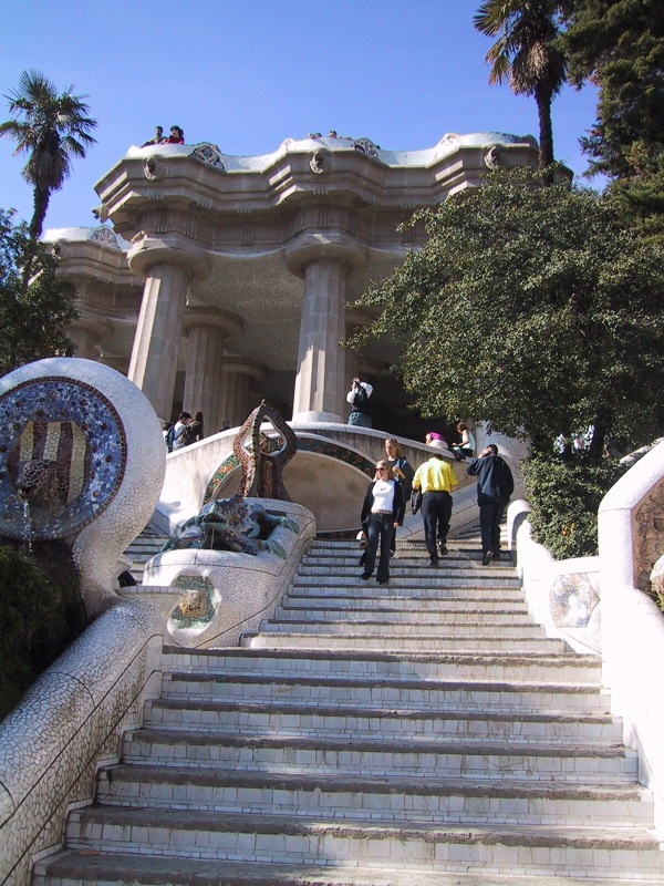 Gaudi Stairs, next is Gaudi Stairs