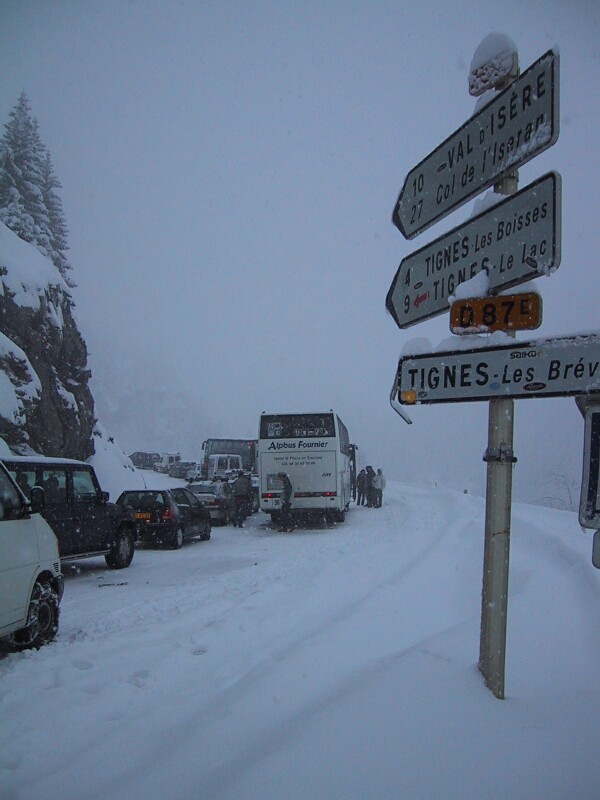 Road to Tignes, next is Tignes Lac