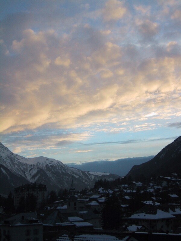 Chamonix Dusk, next is Brevent Restaurant.