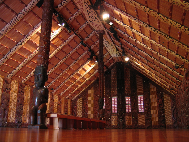 Waitangi Meeting House, next is Meeting House Carving