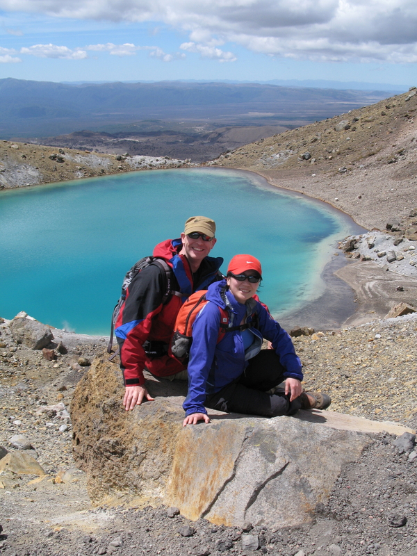 Tongariro Lakes Rob & Pratiwi, next is Tongariro Ridge Down